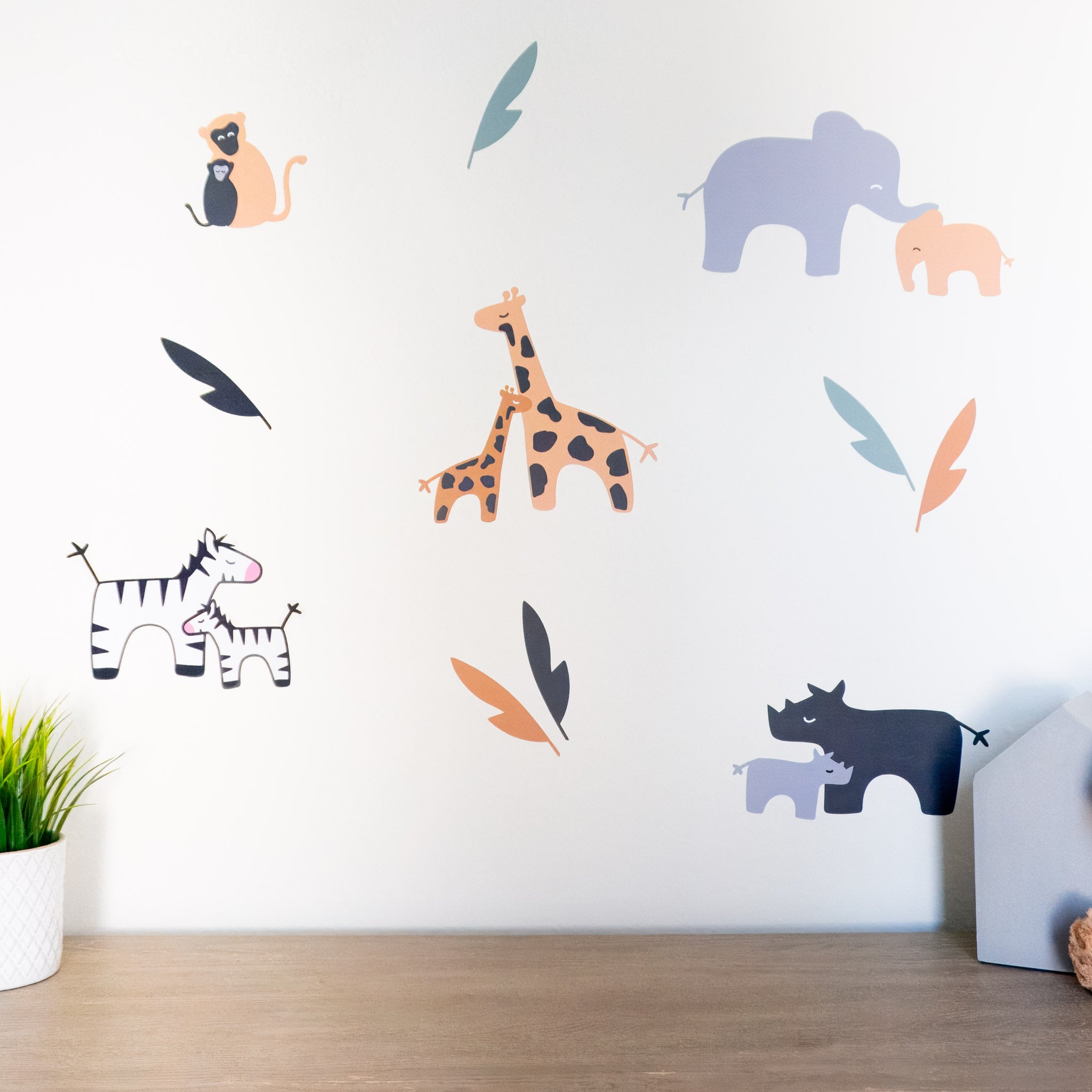 Modern Jungle Animals Wall Art